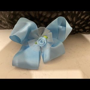Light blue hair bow